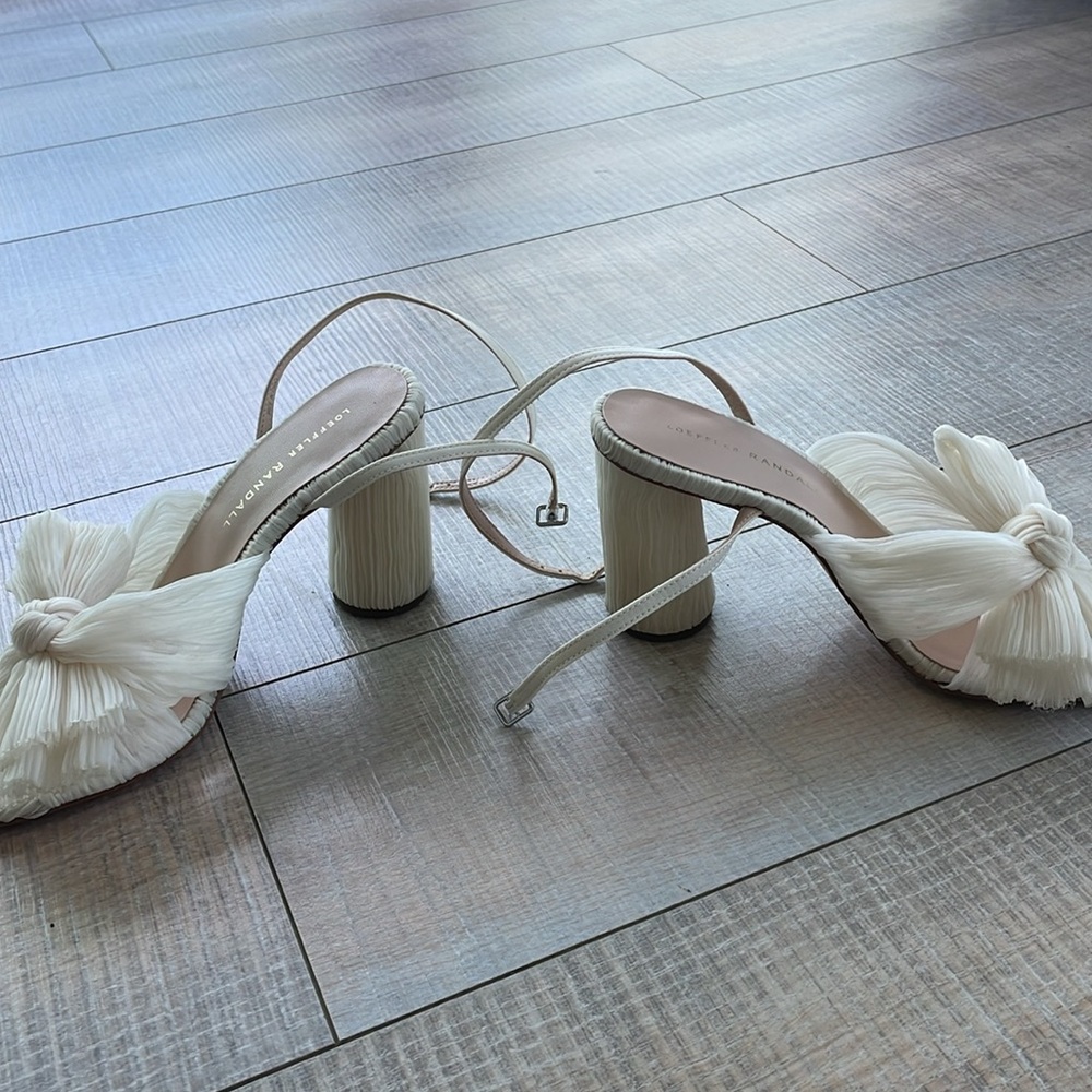 Loeffler Randall Camellia Pleated Bow Heel with Ankle Strap - Picture 7 of 8